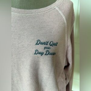 Light Pink Sweatshirt with Embroidered Text